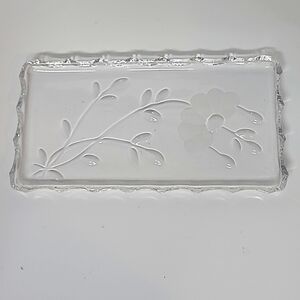 Princess House Heritage Romance crystal vanity tray
